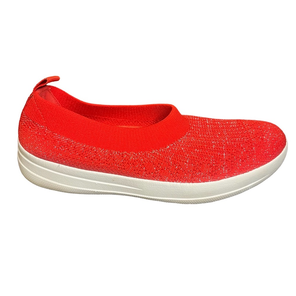 FitFlop- Red with silver sparkles slide on shoes - Size 7US